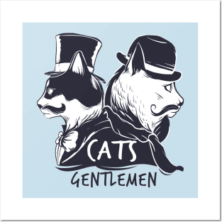 Gentleman duo cats Posters and Art